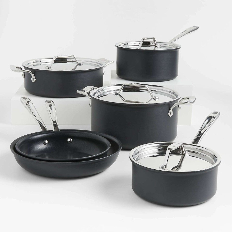 Cookware * | Latest All-Clad Ha1 Curated Hard-Anodized Non-Stick 10-Piece Cookware Set