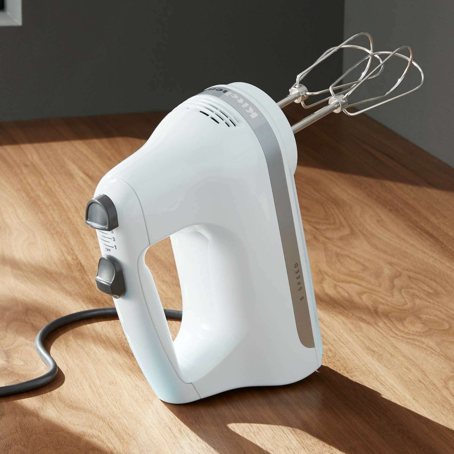 Appliances & Electrics * | Outlet Kitchenaid White 5-Speed Hand Mixer