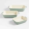 Bakeware * | Outlet Staub 3-Piece Eucalyptus Green Ceramic Baking Dish Set