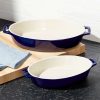 Bakeware * | Online Staub Dark Blue 2-Piece Oval Baker Set