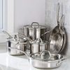 Cookware * | With Discount Calphalon Signature 10-Piece Stainless Steel Cookware Set With Double Bonus