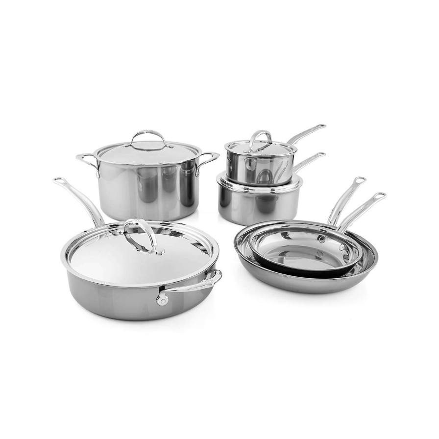 Cookware * | Latest Hestan Nanobond Stainless Steel 10-Piece Cookware Set