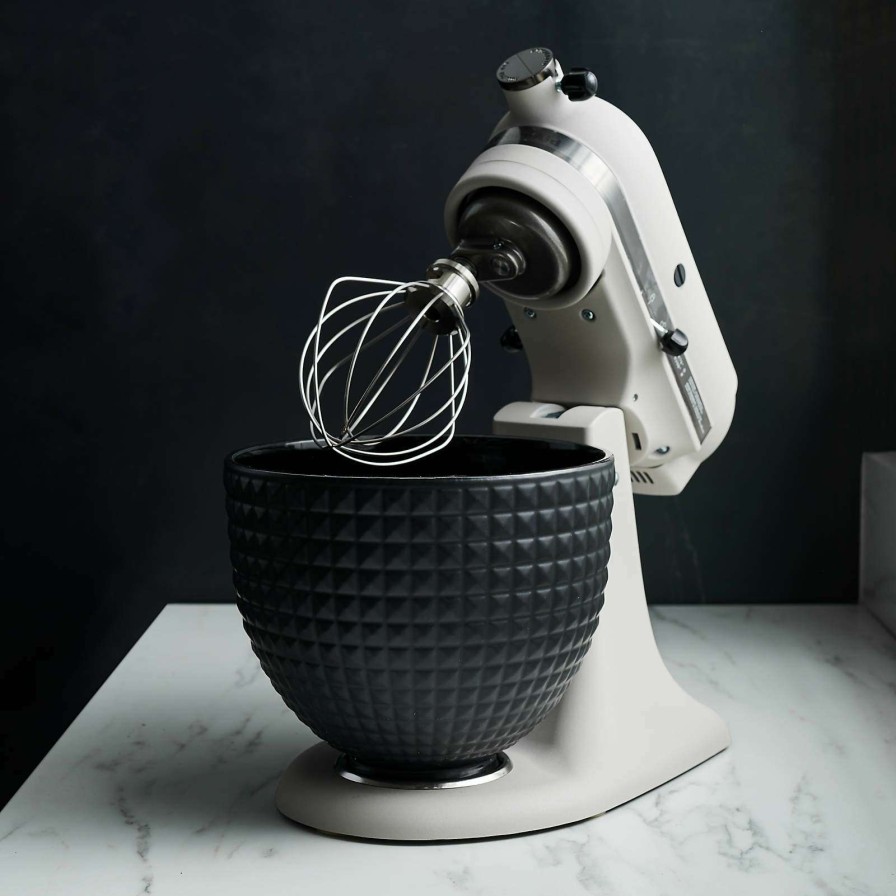 Appliances & Electrics * | Official Kitchenaid Artisan Series Limited-Edition Light & Shadow 5-Quart Tilt-Head Stand Mixer With Black Ceramic Bowl