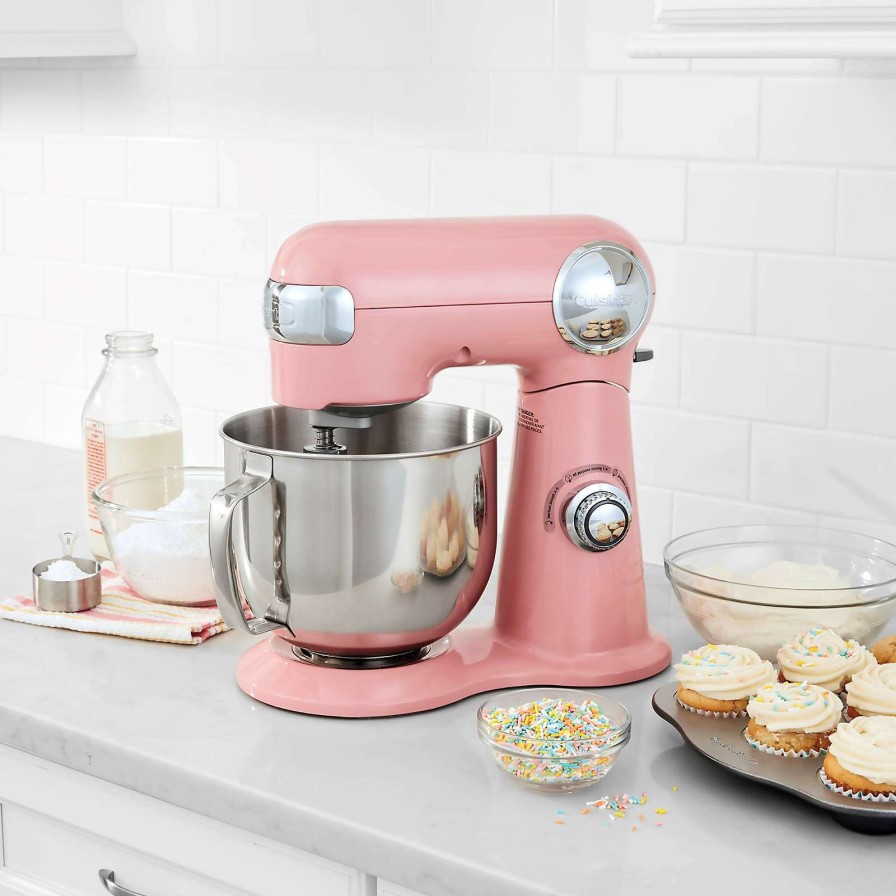 Appliances & Electrics * | Best-Selling Cuisinart Precision Master Blushing Coral 5.5-Qt. Tilt-Head Stand Mixer