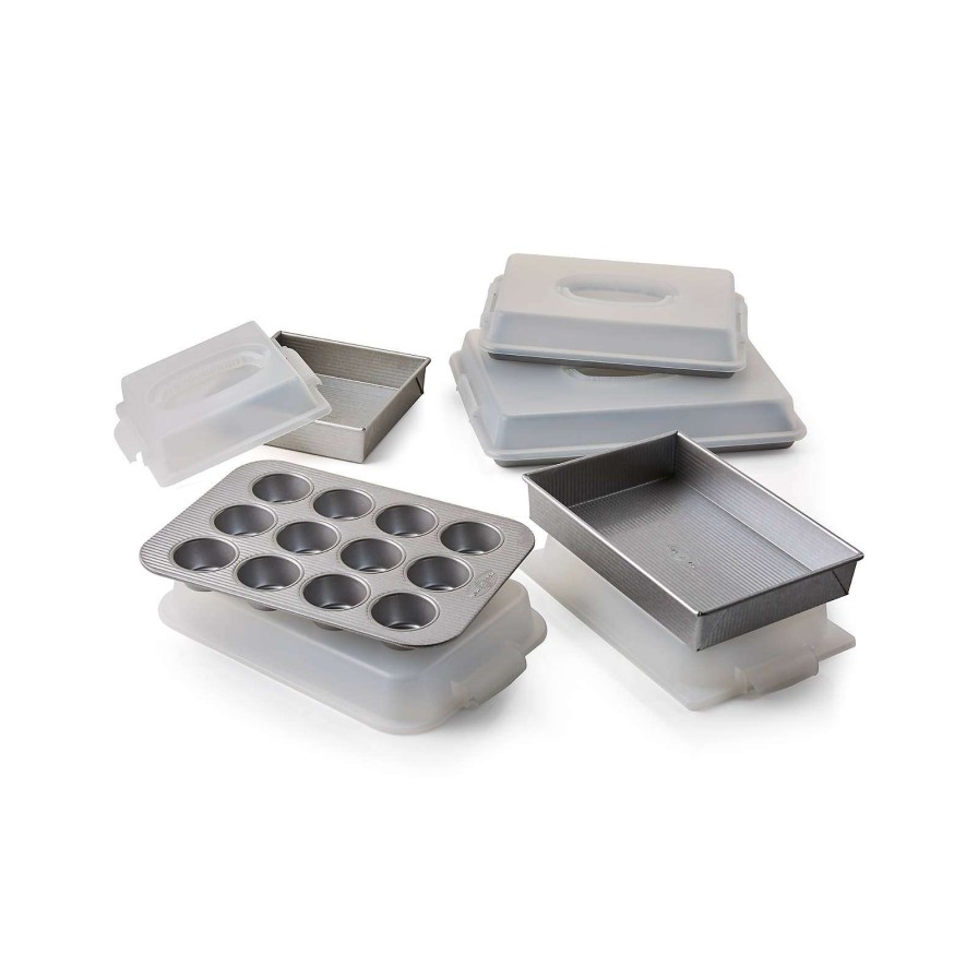 Bakeware * | Official Usa Pan 10-Piece Bakeware Set With Lids