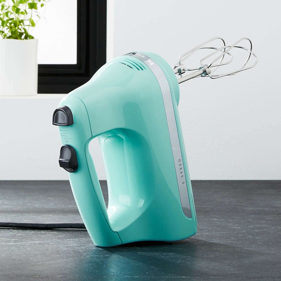 Appliances & Electrics * | Latest Kitchenaid Ice Blue 5-Speed Hand Mixer