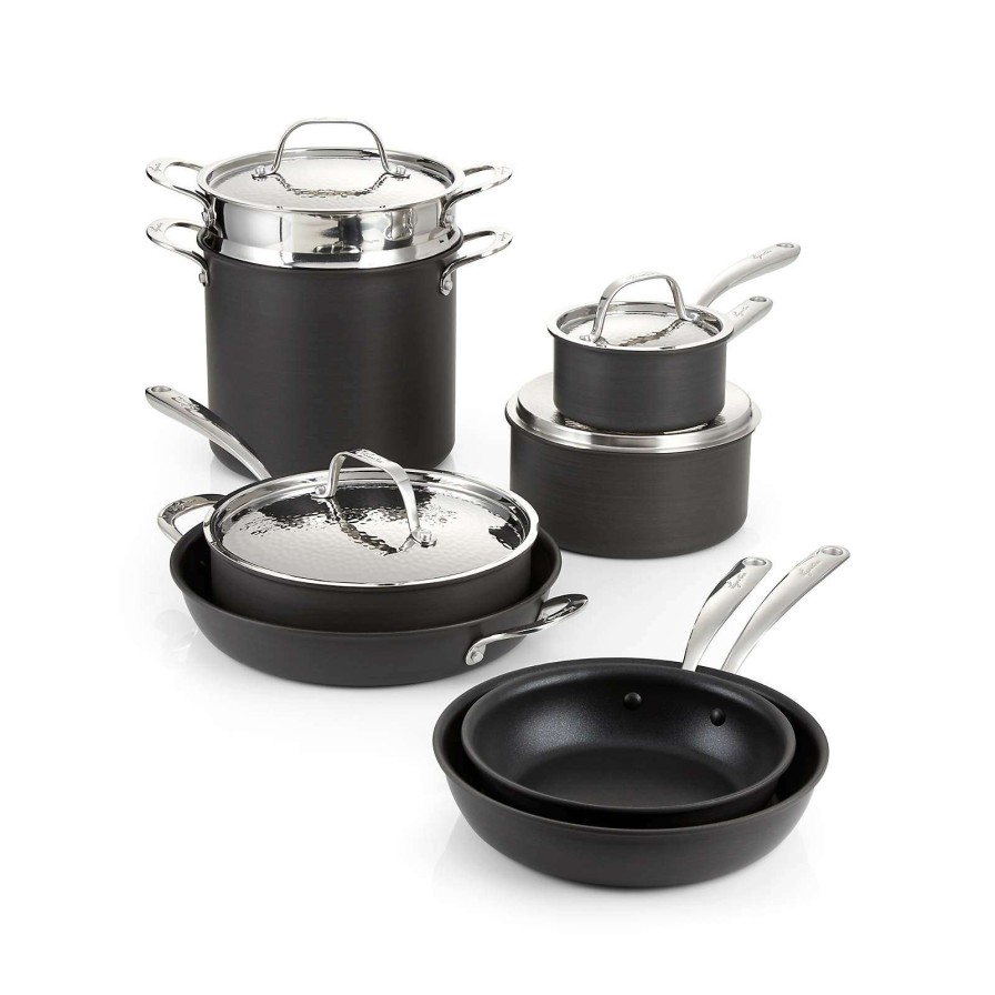 Cookware * | Latest Lagostina Nera Hard-Anodized 12-Piece Set