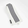 Kitchen Linens * | Outlet Cuisine Stripe Black Oven Mitt