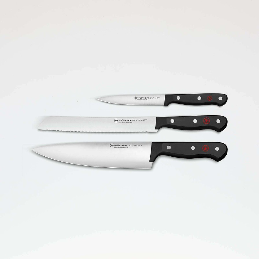 Cutlery * | Official Wusthof Gourmet 3-Piece Starter Knife Set