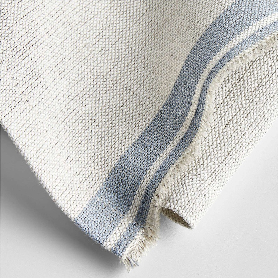 Kitchen Linens * | Official Clovis Blue Edge Cotton Dish Towels, Set Of 2