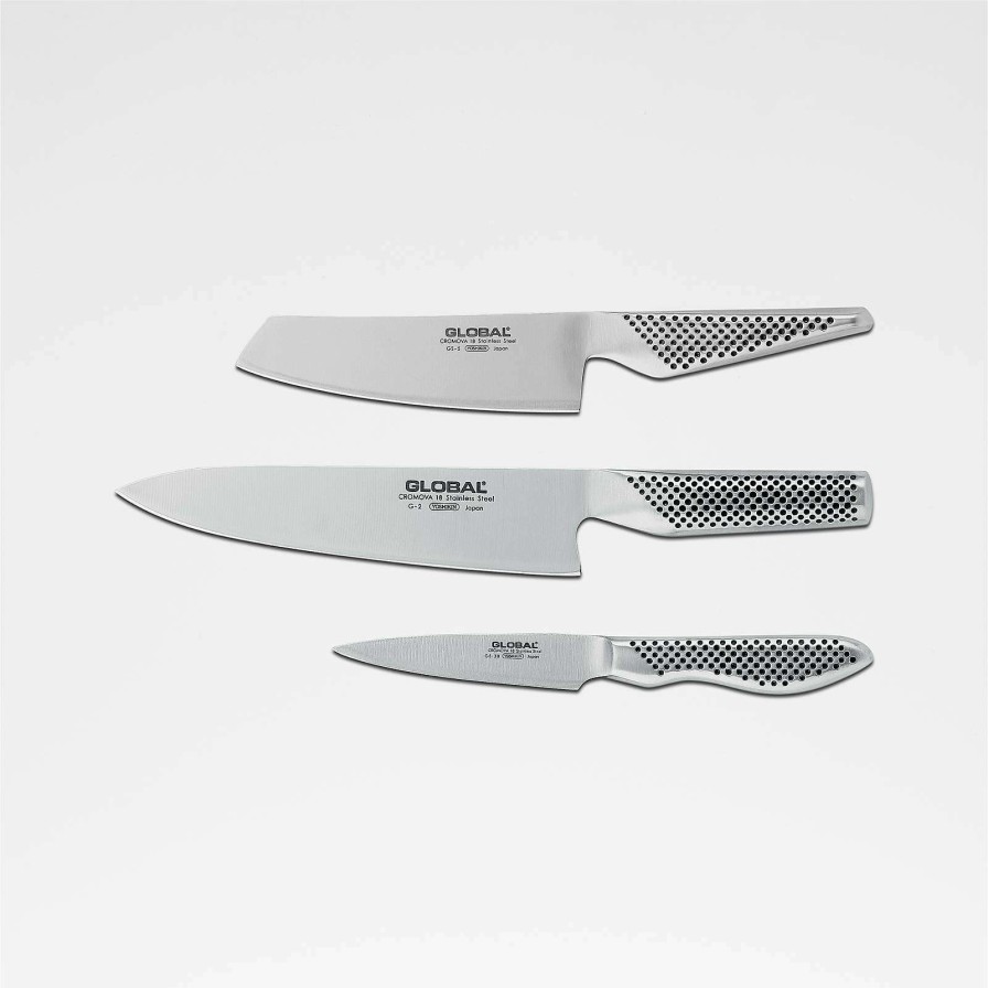 Cutlery * | With Discount Global Classic 3-Piece Knife Set