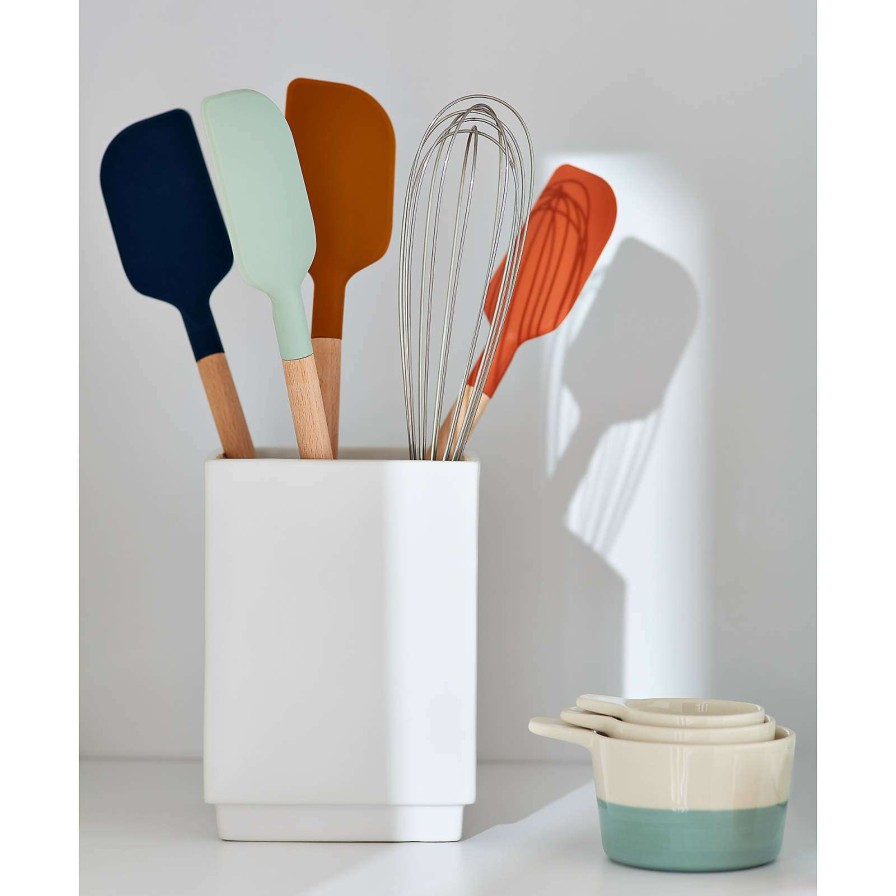 Kitchen Tools & Accessories * | Online Sale Crate & Barrel Wood And Mint Silicone Spatula