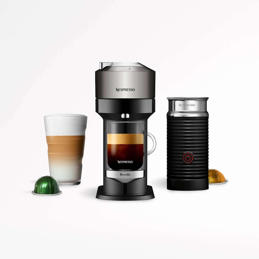 Coffee & Espresso & Tea * | With Discount Nespresso By Breville Vertuo Next Dark Chrome Coffee And Espresso Machine With Frother