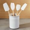 Kitchen Tools & Accessories * | Official Le Creuset 5-Piece White Kitchen Utensils With Holder Set