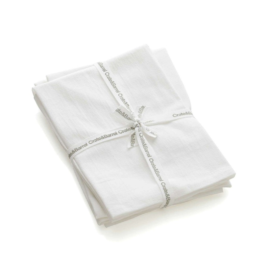 Kitchen Linens * | With Discount White Flour Sack Dish Towels, Set Of 3