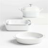 Bakeware * | Discount Online Staub Ceramics White 5-Piece Bakeware Set