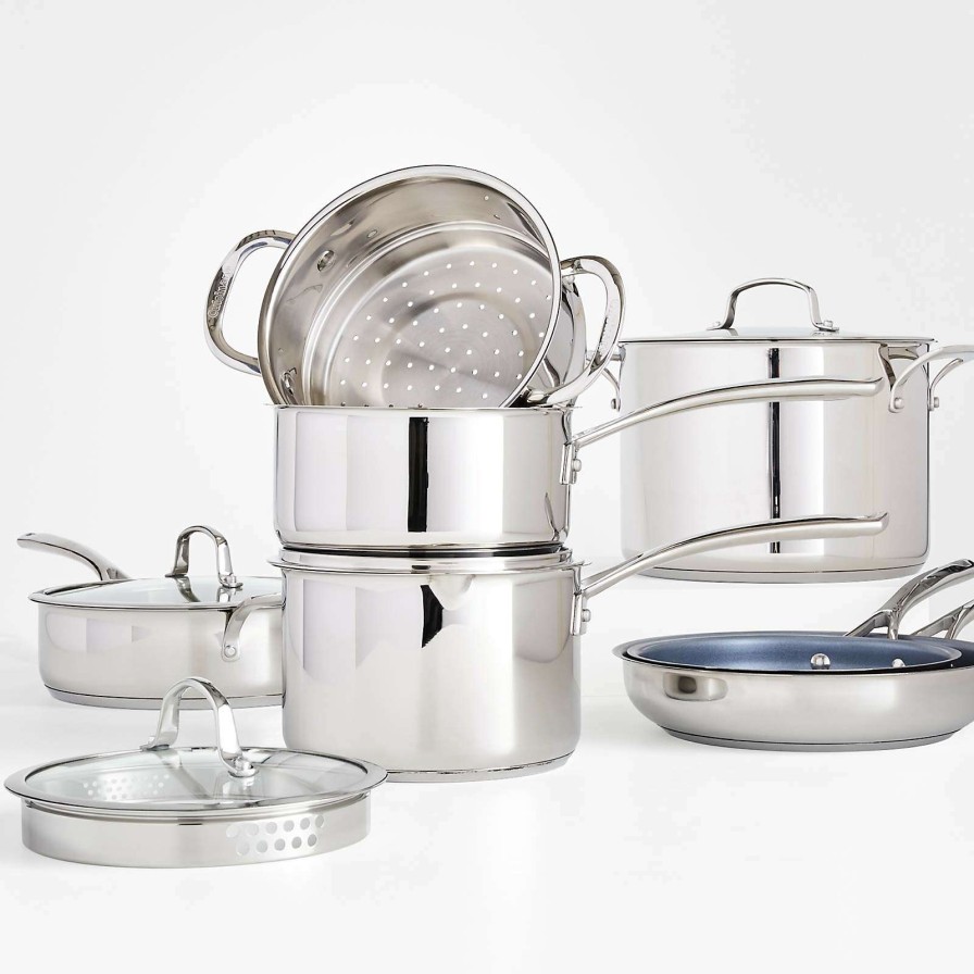 Cookware * | Official Cuisinart Forever Stainless Collection 11-Piece Stainless Steel Cookware Set