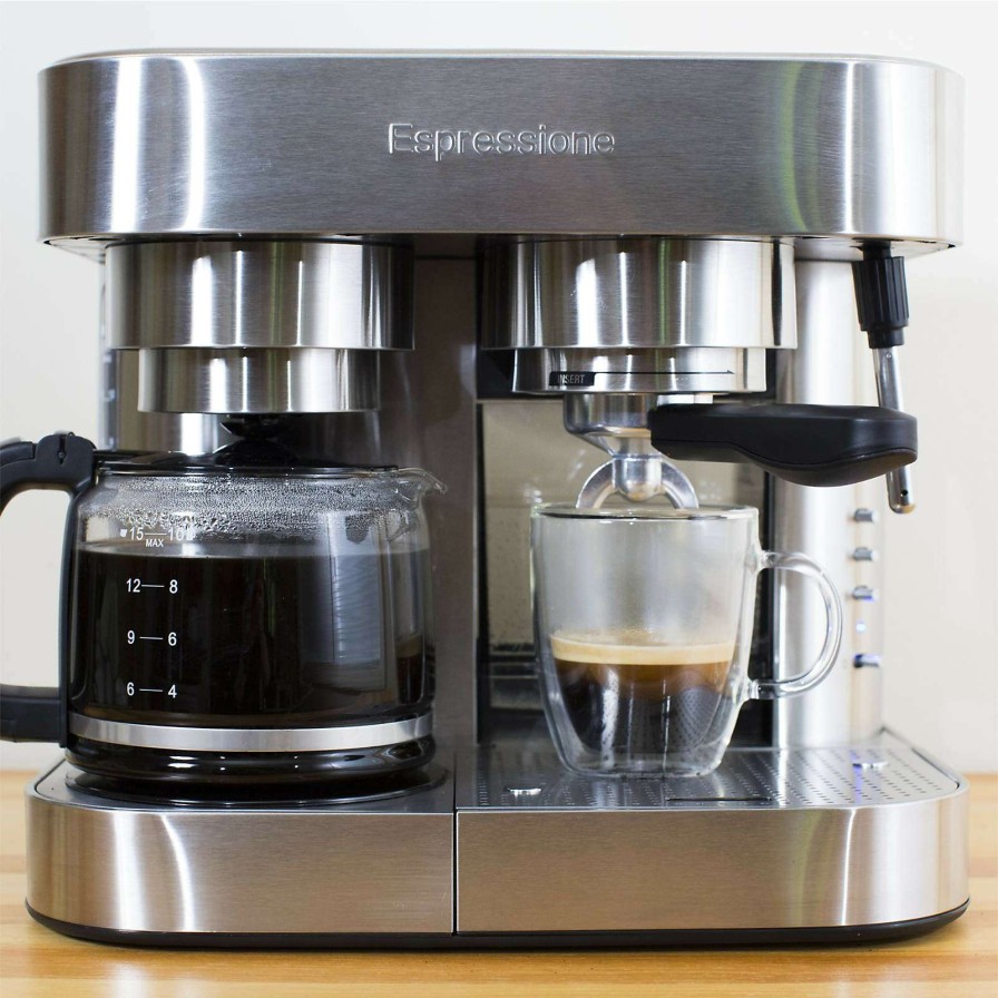 Coffee & Espresso & Tea * | Best Sale Espressione Espresso + Coffee Maker 10-Cup Combi Machine