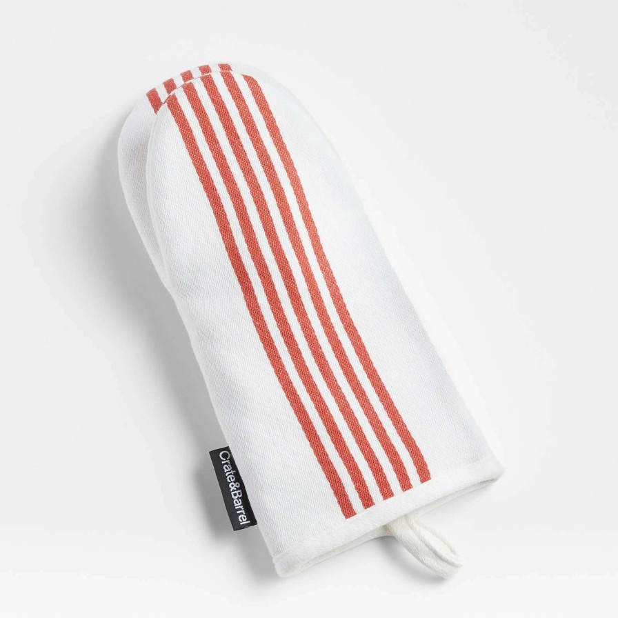 Kitchen Linens * | Offering Discounts Cuisine Stripe Sienna Oven Mitt