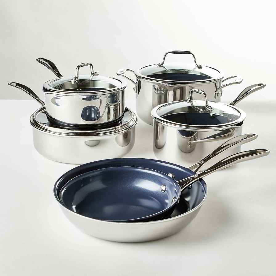 Cookware * | Official Zwilling J.A. Henckels Clad Xtreme Ceramic 10-Piece Set