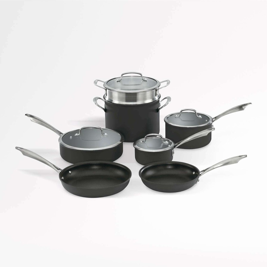 Cookware * | Latest Cuisinart 11-Piece Hard-Anodized Non-Stick Cookware Set