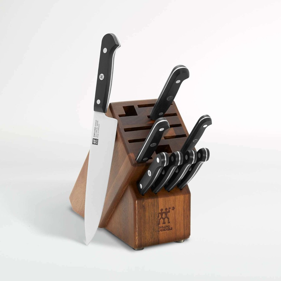 Cutlery * | Latest Zwilling Gourmet 9-Piece Standing Standard Knife Set