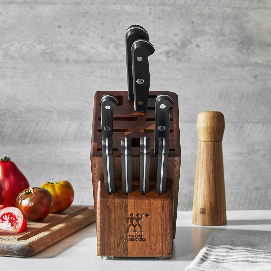 Cutlery * | Latest Zwilling Gourmet 9-Piece Standing Standard Knife Set