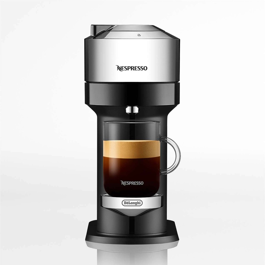 Coffee & Espresso & Tea * | Excellent Quality Nespresso By De'Longhi Chrome Vertuo Next Deluxe