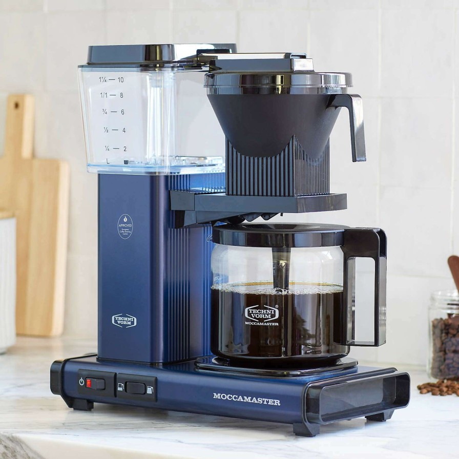 Coffee & Espresso & Tea * | Best Choice Moccamaster Kbgv Glass Brewer 10-Cup Midnight Blue Coffee Maker