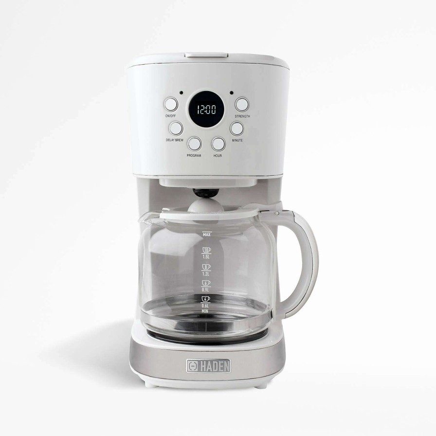 Coffee & Espresso & Tea * | Sells Cheap Haden Ivory Programmable Drip Coffee Maker