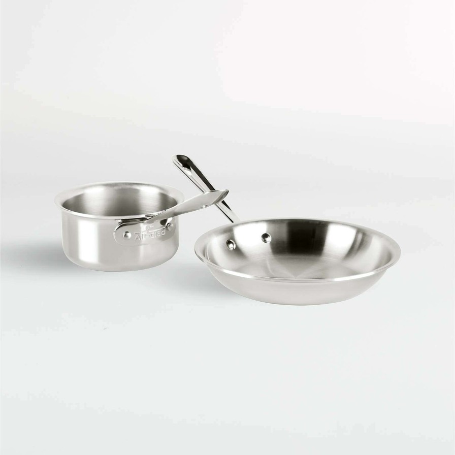 Cookware * | Best Sale All-Clad D3 Stainless Steel Kitchen Helper 2-Piece Set