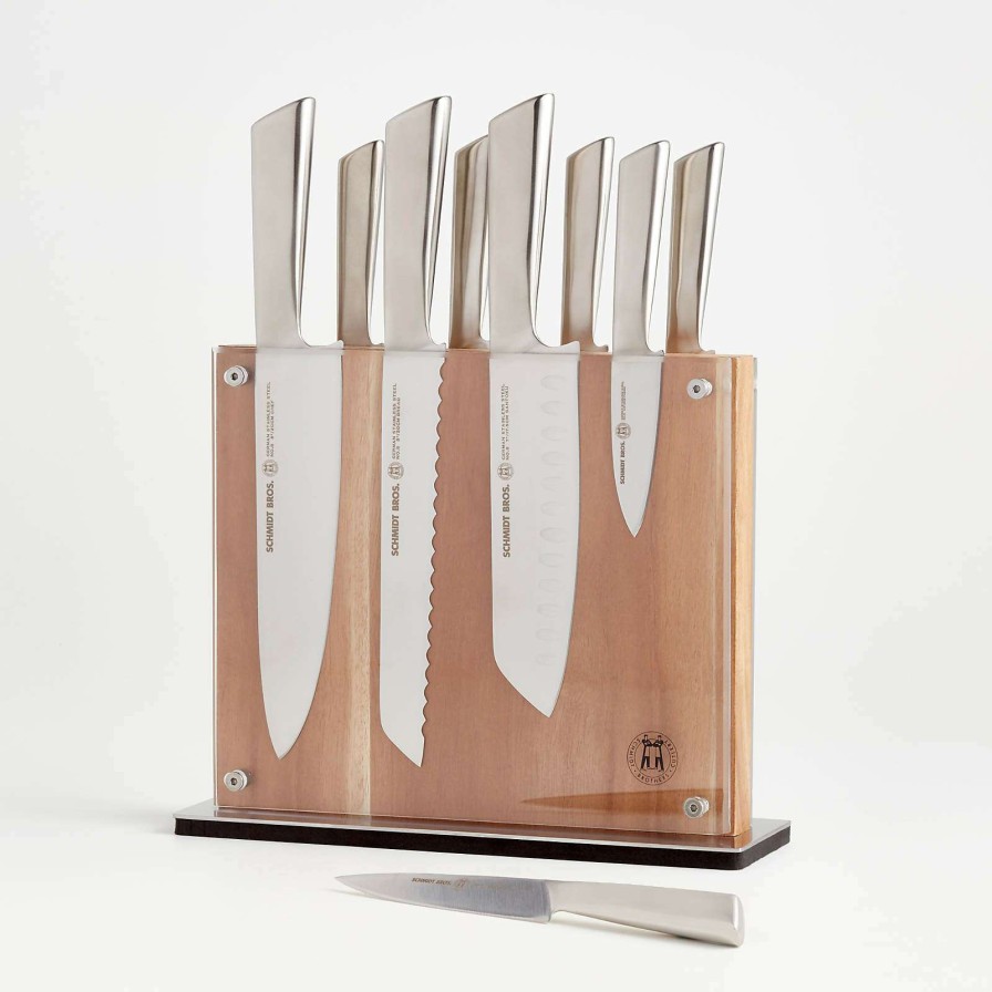 Cutlery * | Online Schmidt Brothers Stainless Steel 10-Piece Knife Block Set