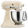 Appliances & Electrics * | Latest Kitchenaid Artisan Series Almond Cream 5-Quart Tilt-Head Stand Mixer