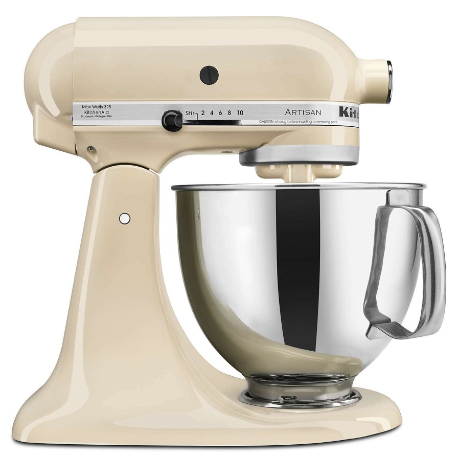 Appliances & Electrics * | Latest Kitchenaid Artisan Series Almond Cream 5-Quart Tilt-Head Stand Mixer