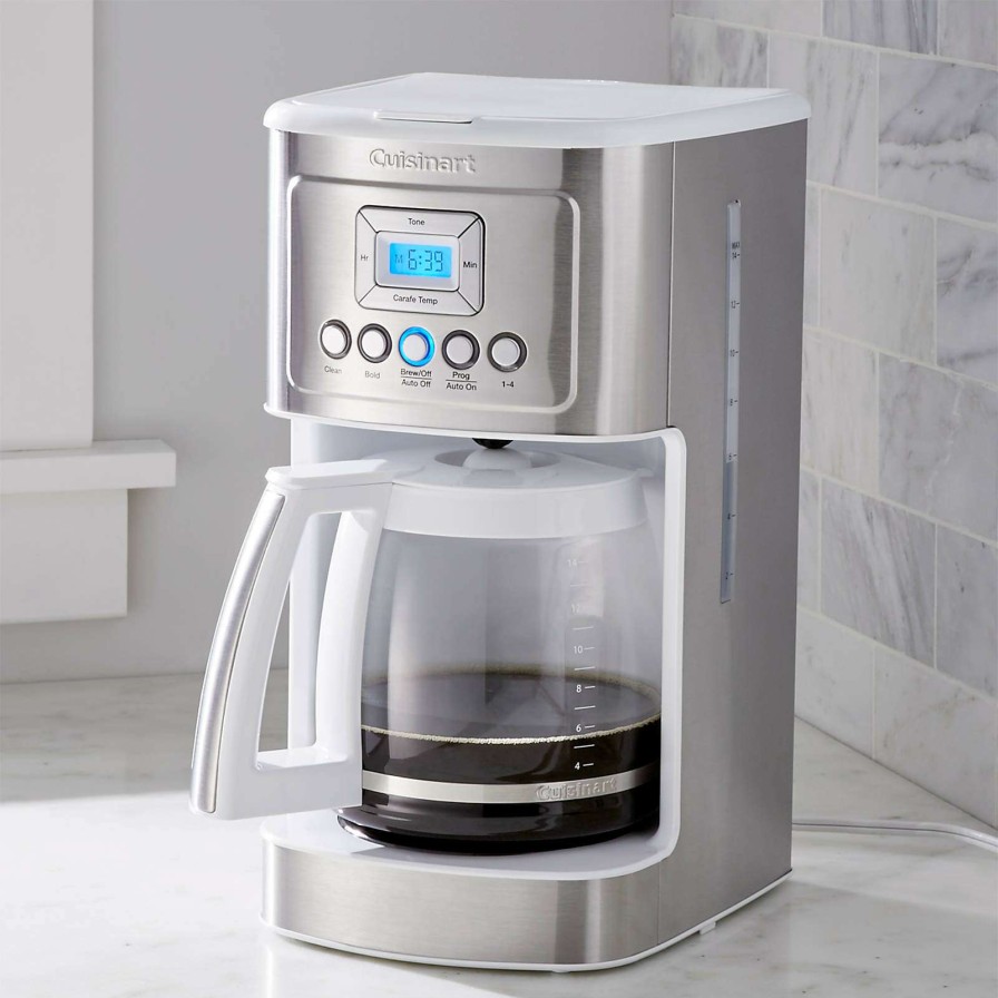 Coffee & Espresso & Tea * | Official Cuisinart Perfectemp White 14-Cup Programmable Coffee Maker