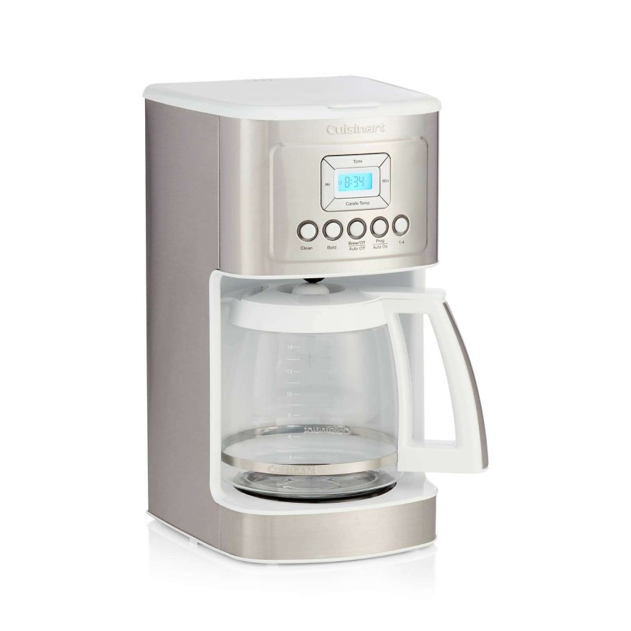 Coffee & Espresso & Tea * | Official Cuisinart Perfectemp White 14-Cup Programmable Coffee Maker