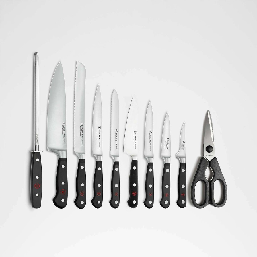 Cutlery * | Outlet Wusthof Classic 11-Piece Acacia Knife Block Set