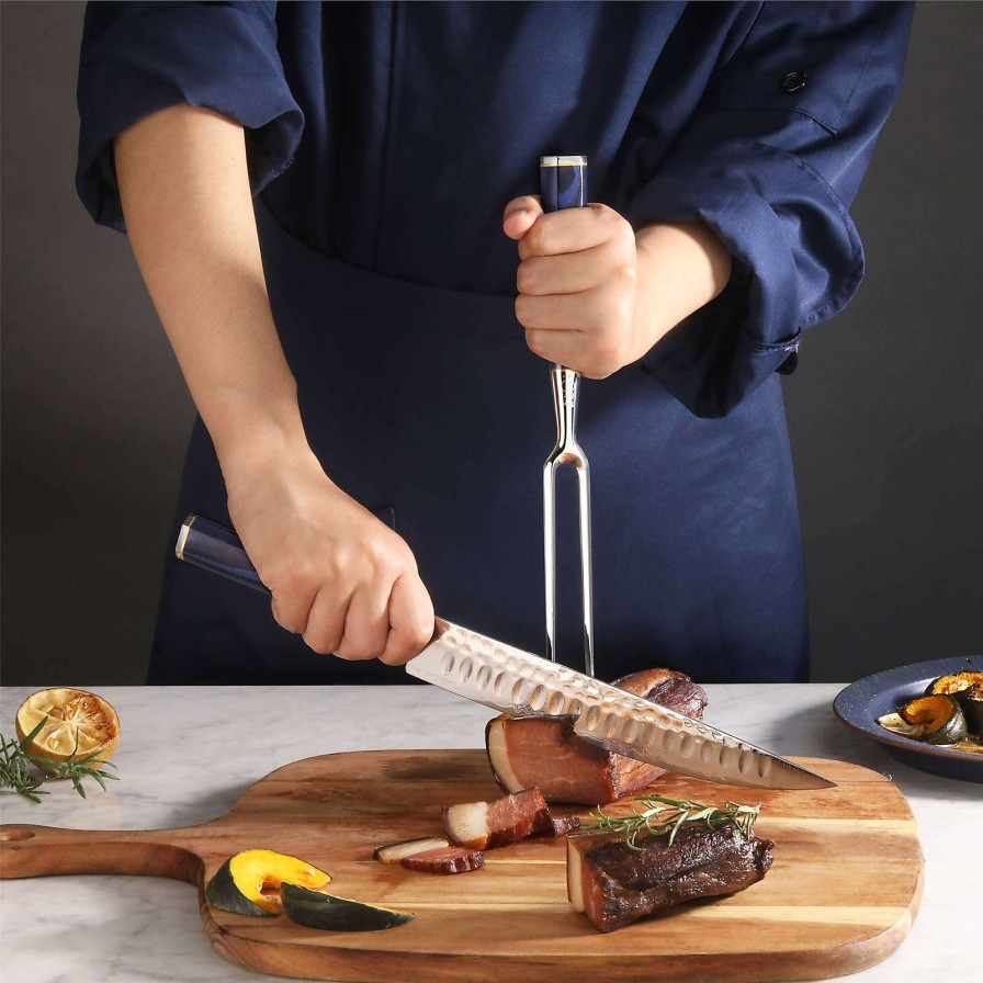 Cutlery * | Outlet Cangshan Kita Blue 2-Piece Carving Set