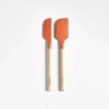 Kitchen Tools & Accessories * | Discount Online Crate & Barrel Wood And Sienna Silicone Mini Spatulas, Set Of 2