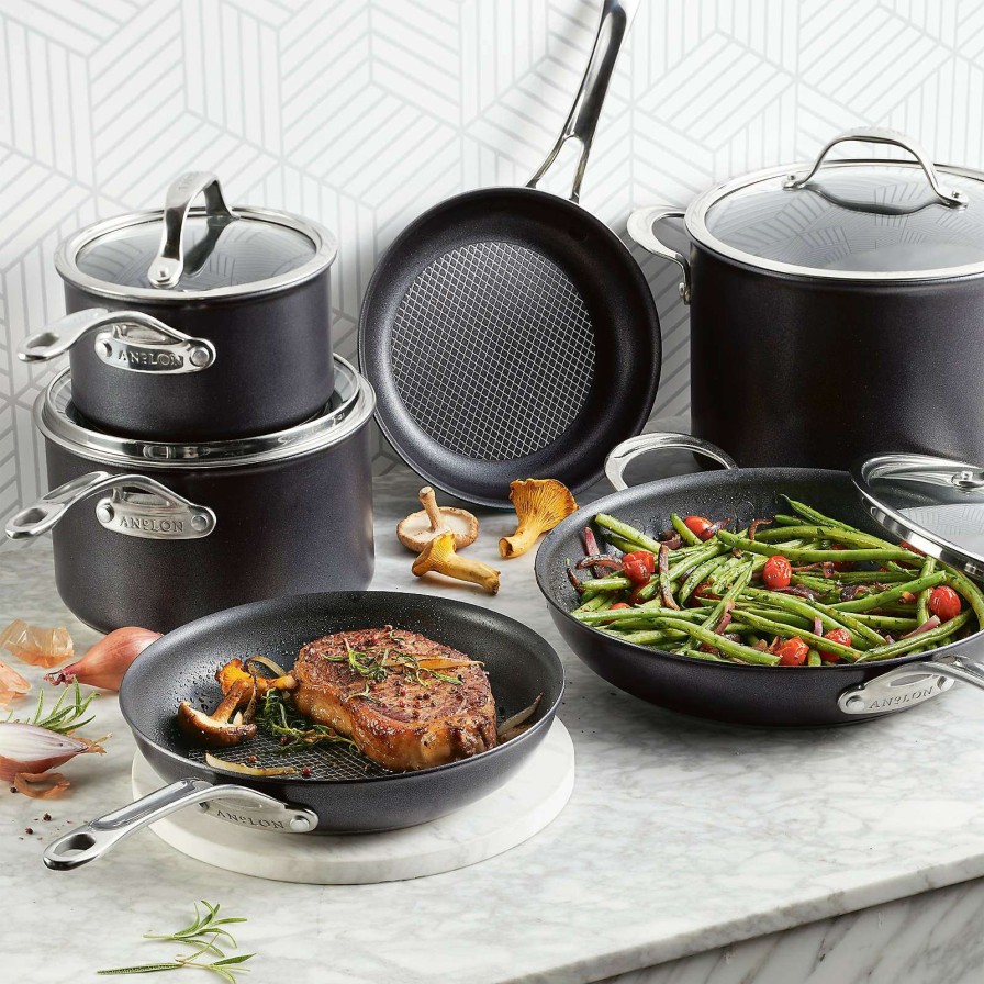 Cookware * | Online Sale Anolon X 10-Piece Cookware Set