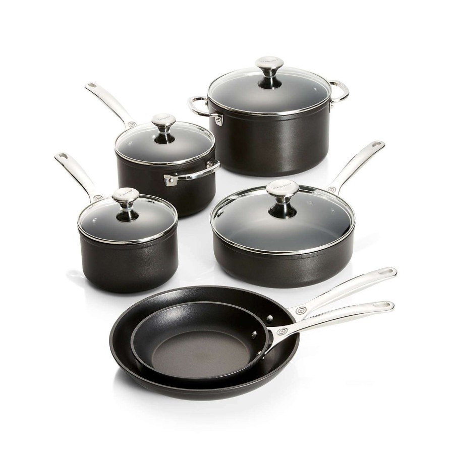 Cookware * | With Discount Le Creuset Pro 10-Piece Toughened Non-Stick Cookware Set