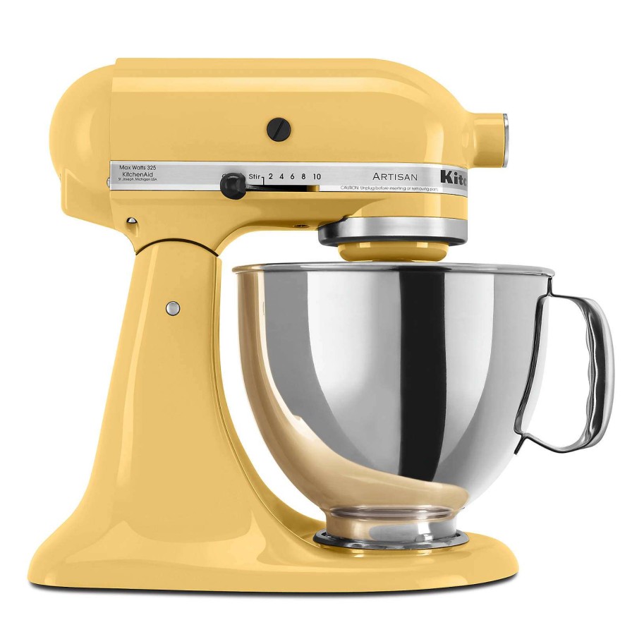 Appliances & Electrics * | With Discount Kitchenaid Artisan Series Majestic Yellow 5-Quart Tilt-Head Stand Mixer