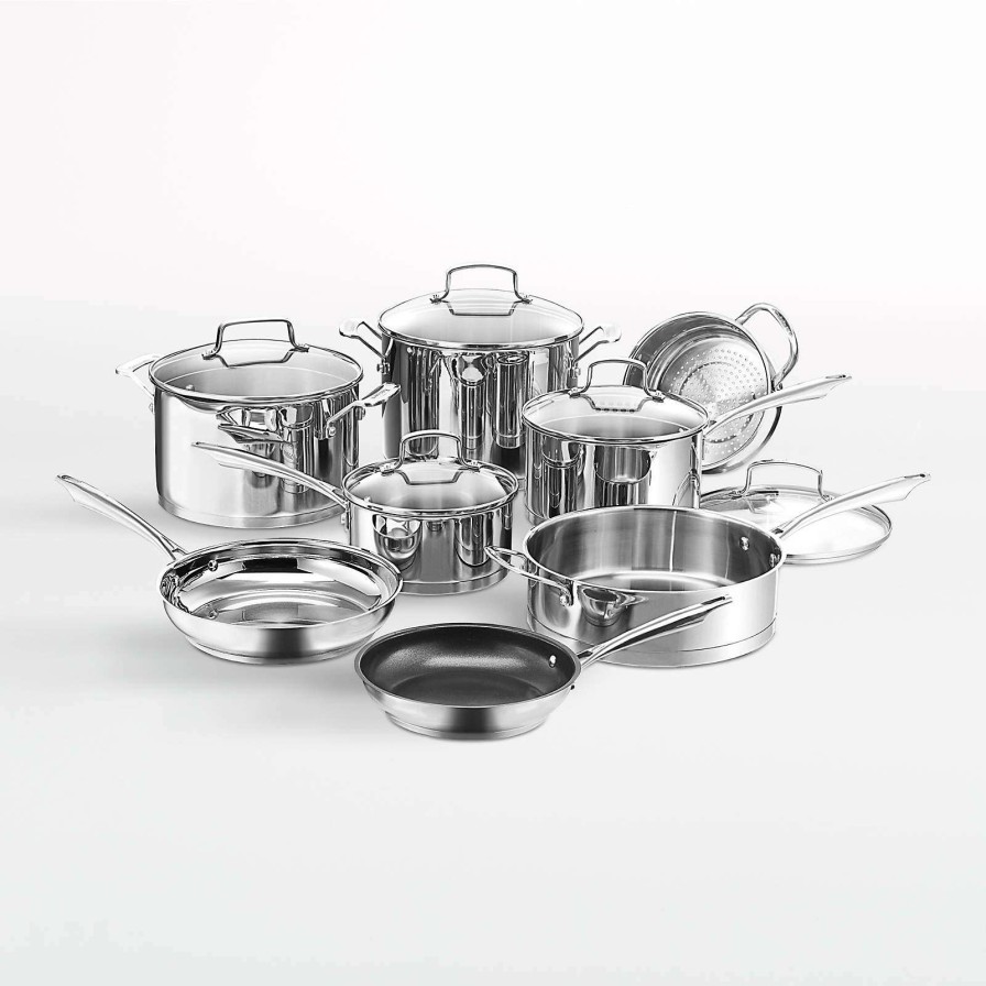 Cookware * | Online Cuisinart Professional Series 13-Piece Stainless Steel Cookware Set