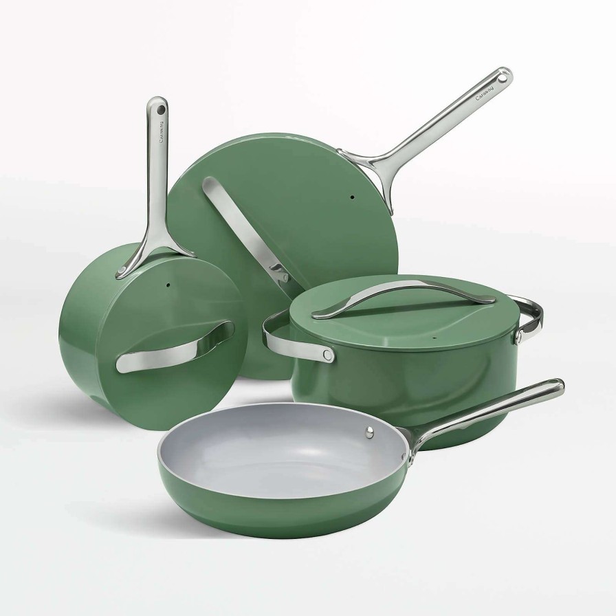 Cookware * | Sells Cheap Caraway Home Sage Non-Stick Ceramic 7-Pc. Cookware Set