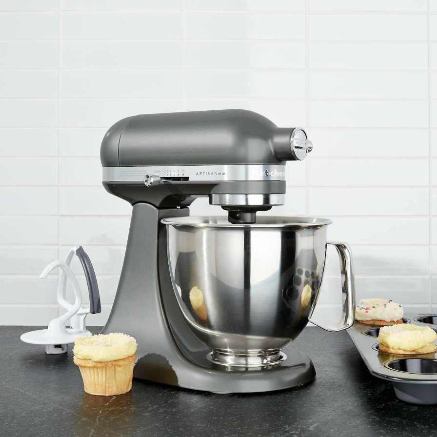 Appliances & Electrics * | Online Sale Kitchenaid Artisan Mini 3.5-Quart Tilt-Head Contour Silver Stand Mixer