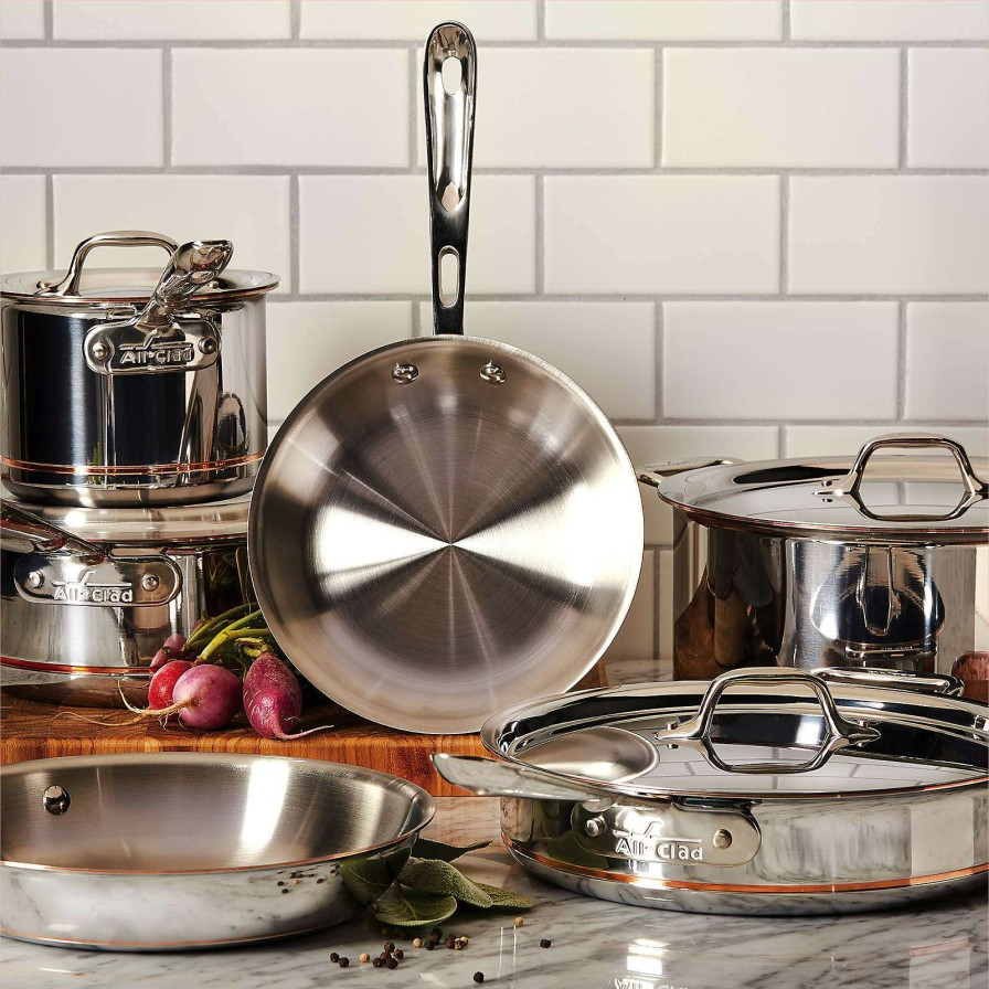 Cookware * | With Discount All-Clad Copper Core 10-Piece Cookware Set With Bonus