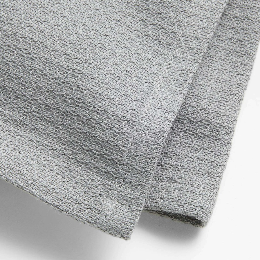 Kitchen Linens * | With Discount Crepe Weave Tonal Grey Dishcloths, Set Of 4