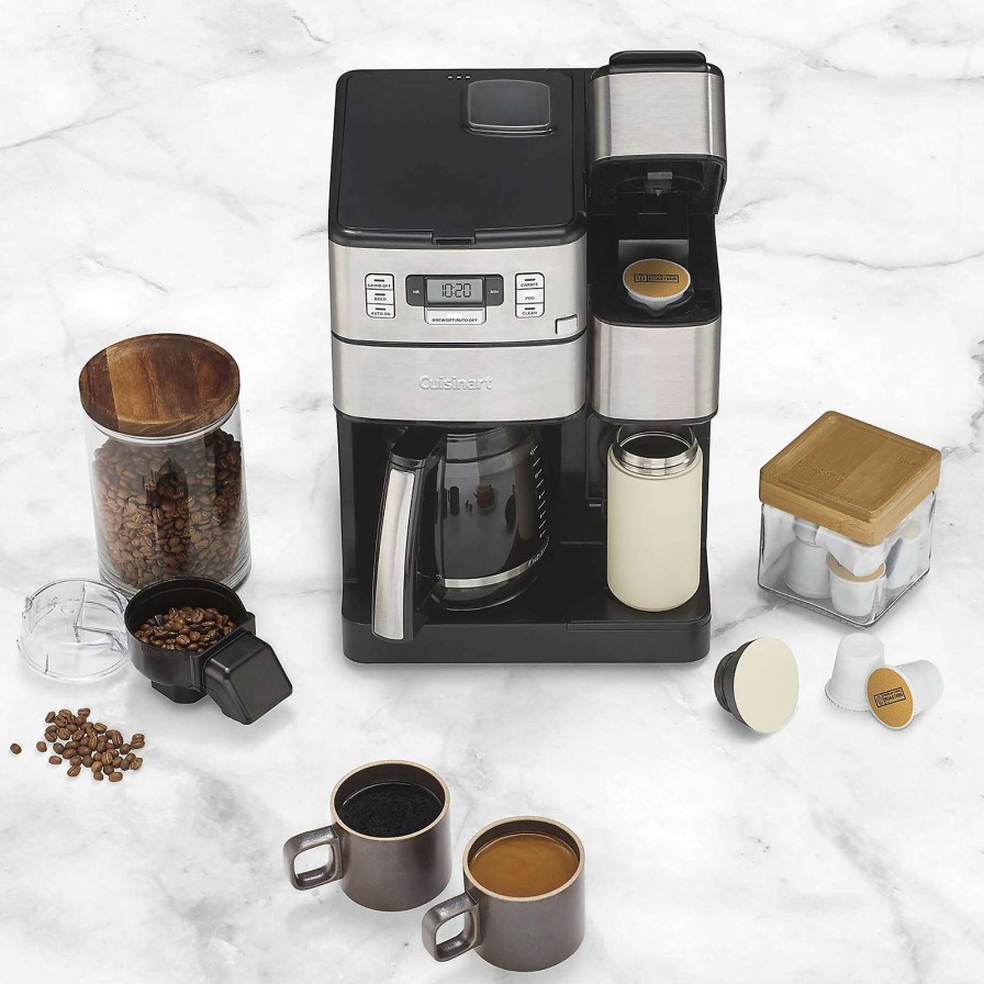 Coffee & Espresso & Tea * | Official Cuisinart Coffee Center Grind & Brew Plus Coffee Maker And Single-Serve Brewer