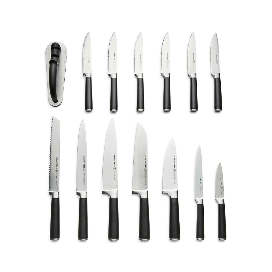 Cutlery * | Discount Online Schmidt Brothers Grey Subway 15-Piece Knife Block Set