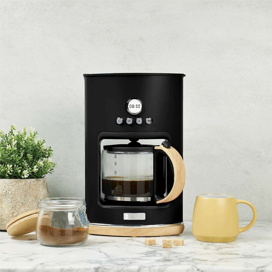 Coffee & Espresso & Tea * | Good Quality Haden Dorchester Ultra Matte Black Programmable Drip Coffee Maker